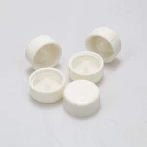 white phenolic screw thread caps with poly-sea liners