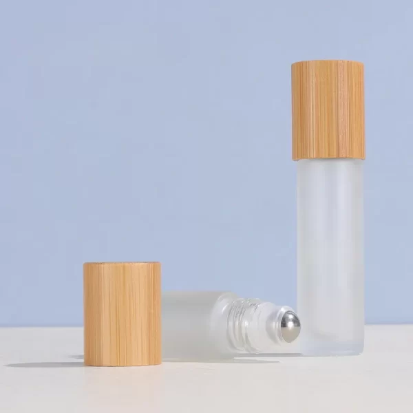 5ml10ml15ml bamboo covered perfume essencial oil glass ball bottle