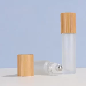 5ml10ml15ml bamboo covered perfume essencial oil glass ball bottle