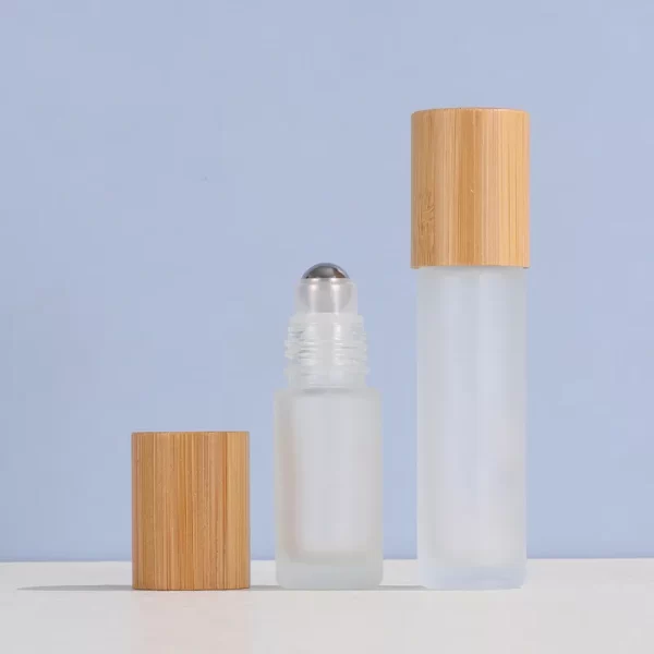 5ml10ml15ml bamboo covered perfume essencial oil glass ball bottle